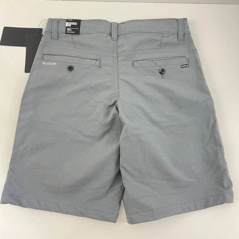 Hurley H20 Dri Boys Size 10 Walking  Shorts Cool Gray ‎ Adjustable Waist